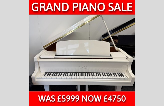 George Steck Polished White Grand Piano, Used - All Inclusive Premium Package (SN:T80108) - Image 1